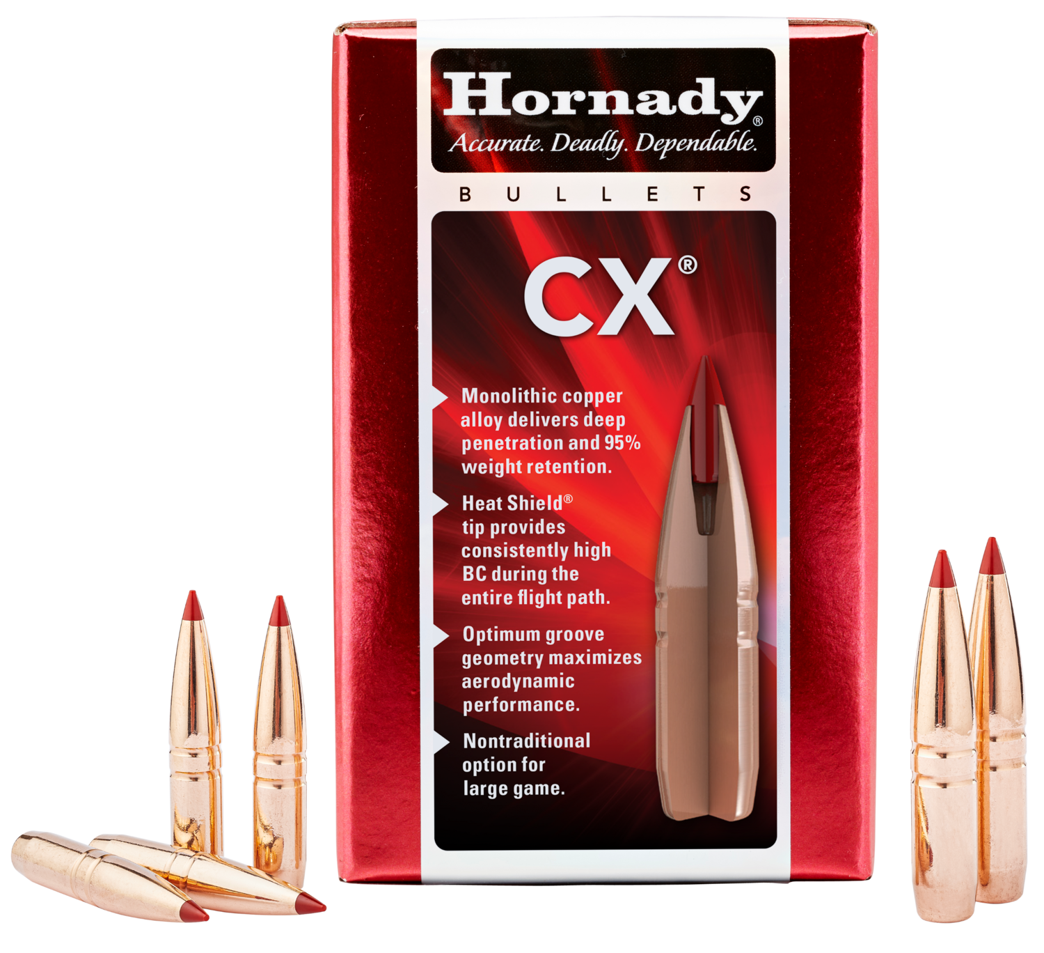 Hornady Cx, Horn 332014 Bull .338 225 Cx                 50/15