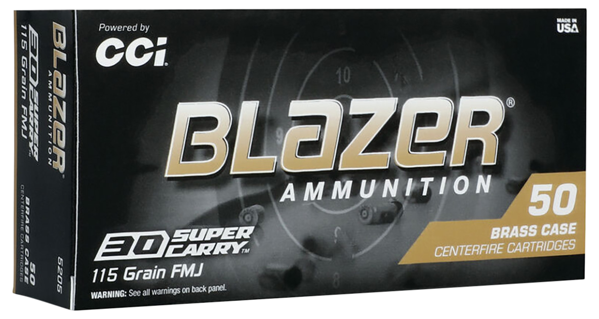 Cci Blazer Brass, Cci 5205    Blazer Brass 30sc 115 Fmj        50/20
