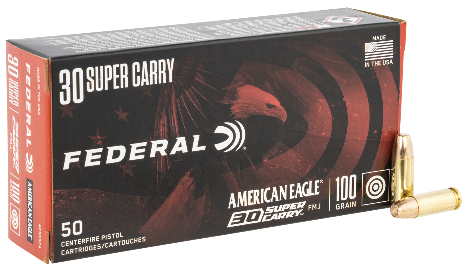 Federal American Eagle, Fed Ae30sca      30supcar     100 Fmj        50/20