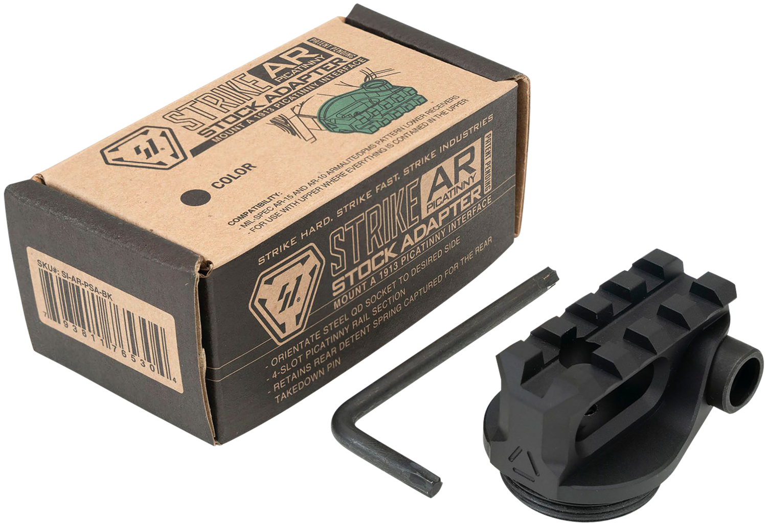 Strike Picatinny Stock Adapter, Si Ar-psa-bk          Ar Picatinny Stk Adaptr