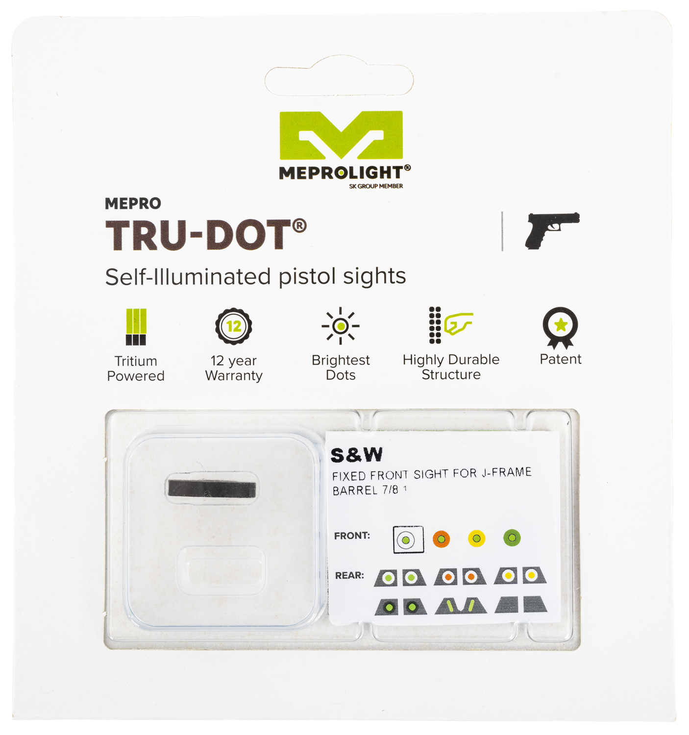 Mepro Usa Llc Mepro Tru-dot, Mepro 117603101   Trudot Sw Jframe        Grn Frnt