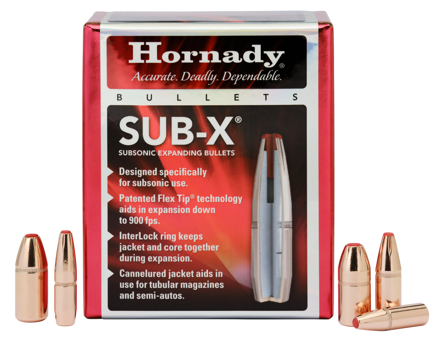 Hornady Sub-x, Horn 45031  Bull .452 395 Sub-x              50/15