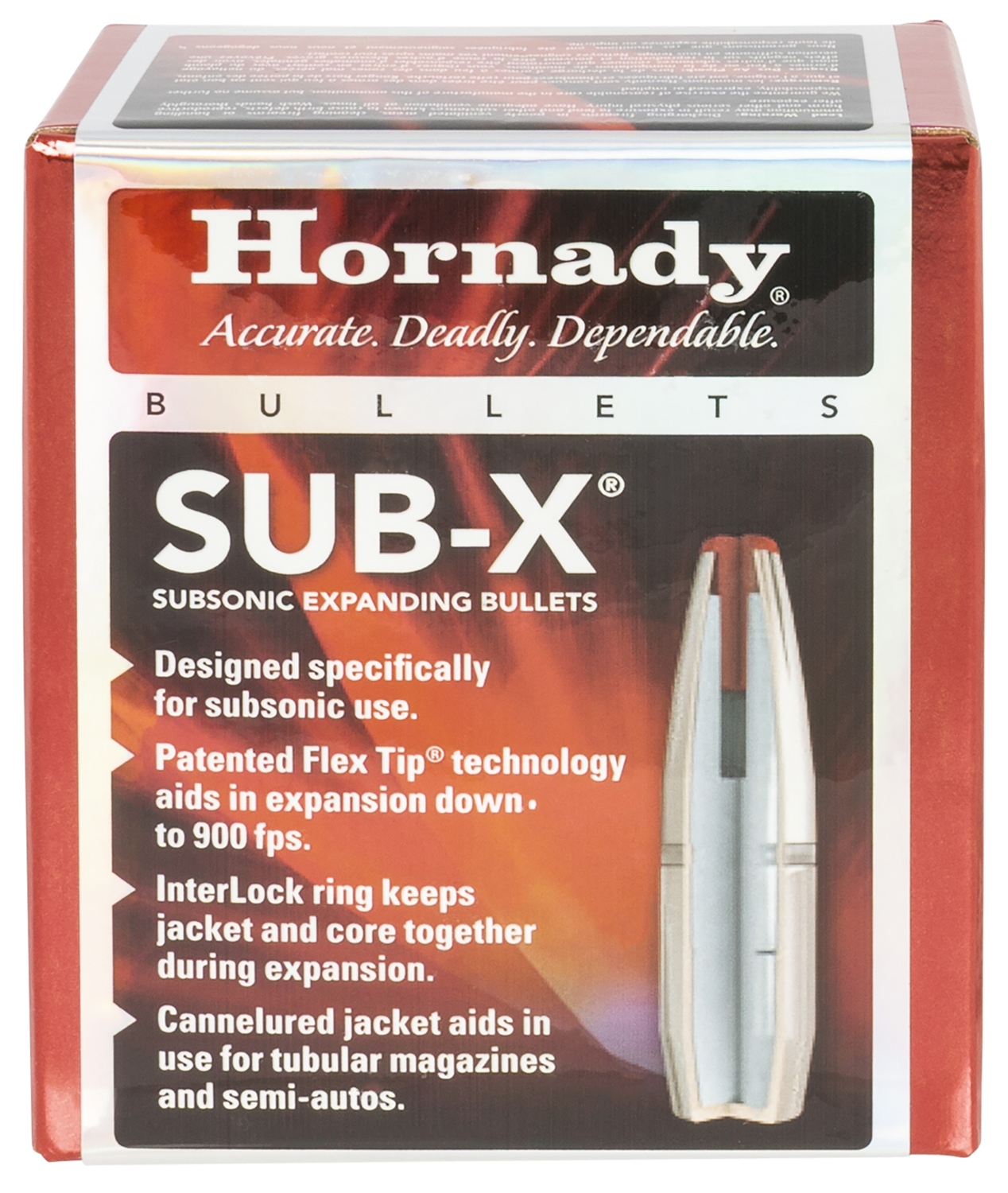 Hornady Sub-x, Horn 30718 Bull .308 175 Sub-x             100/15