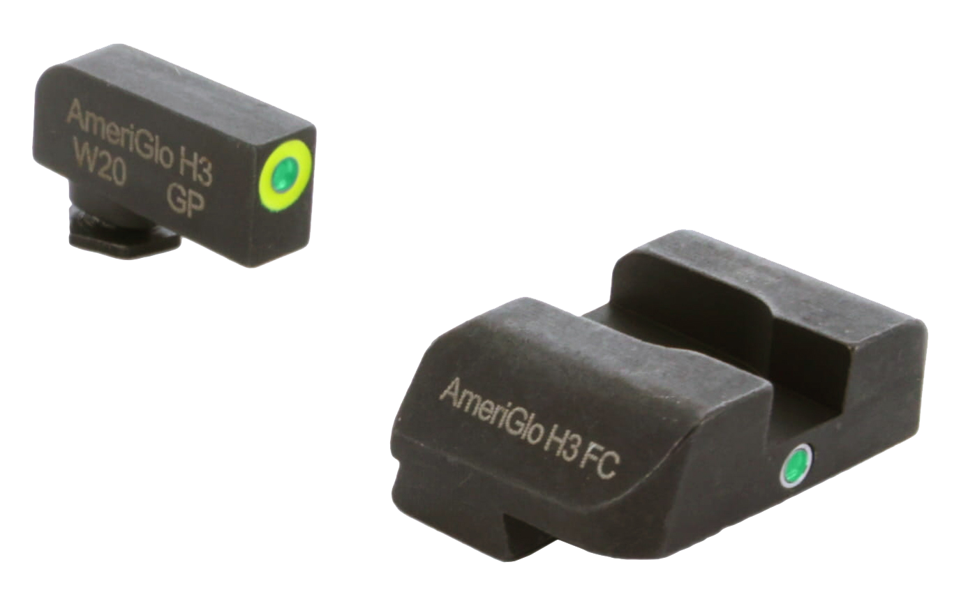 Ameriglo I-dot Sight Set For Glock, Amer Gl301   Night Sts Glk 17/19           Org/grn