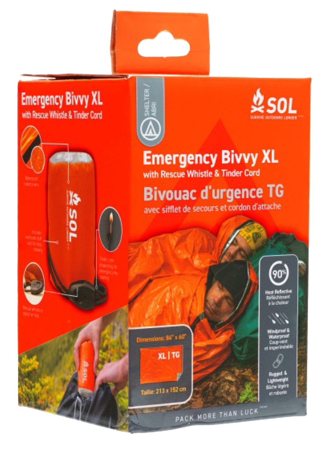 Adventure Medical Kits Sol, Amk 01401144 Emergency Bivvy W/rescue Whistle  Xl