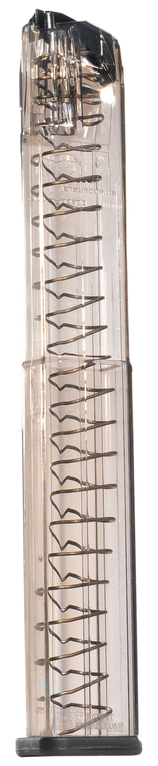 Ets Group Pistol Mags, Ets Smk-glk-18-40  Glock 18   40rd 9mm Mag  Smoke