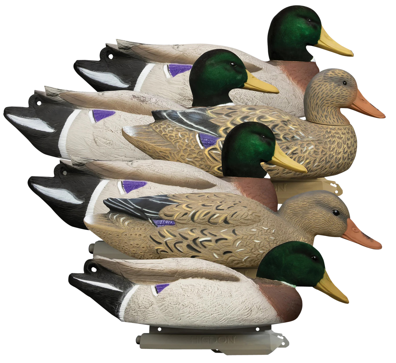 Higdon Decoys Battleship, Higdon 16034 Battleship Mallard Foam Fill Flk  6pk