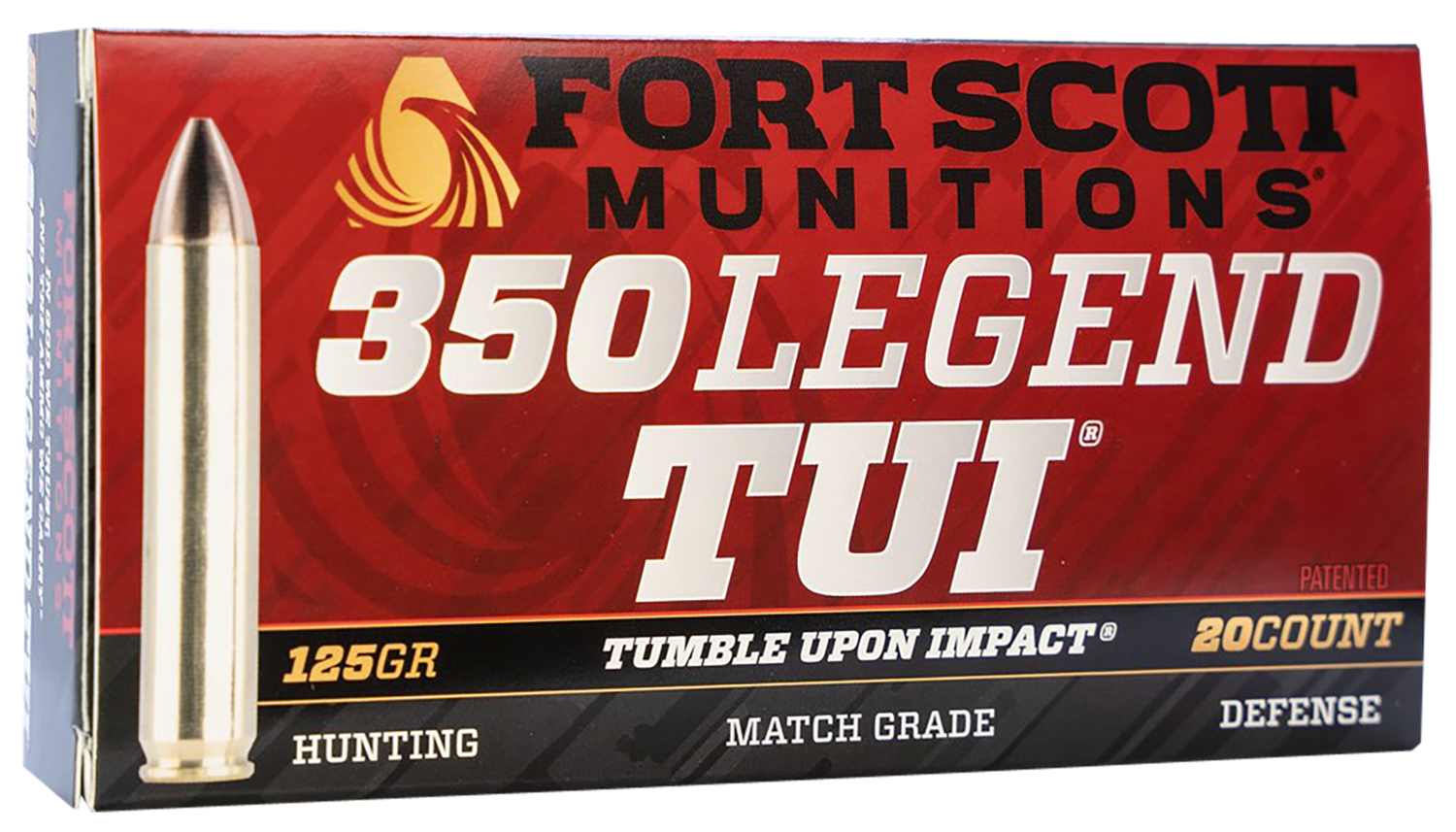 Fort Scott Munitions Tumble Upon Impact (tui), Fsm 350-125-scv      350leg 125gr Tui        20/10