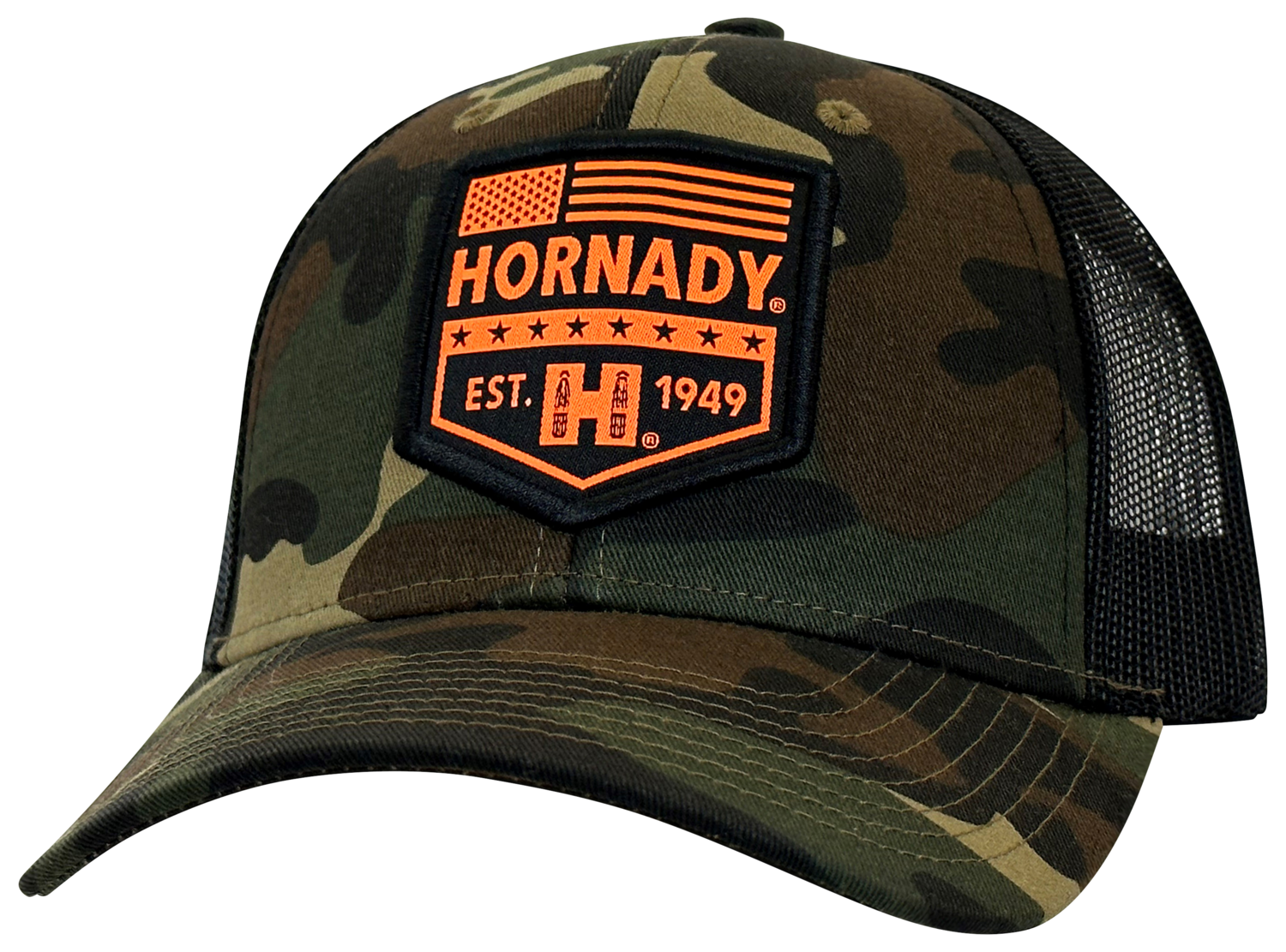 Horizon Design Hornady, Hdesign 30460  Hornady Orng Flg Ptch   Cap Cam/wht