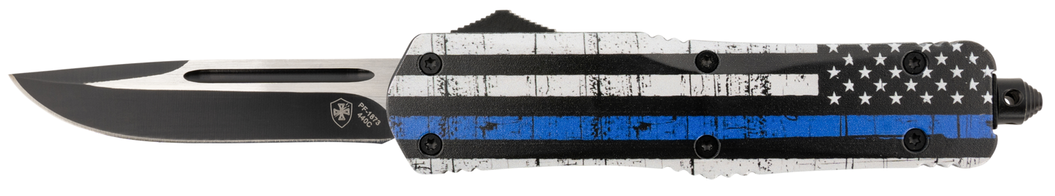 Templar Knife Back The Blue, Temp Lbtb331  Lrg   Back The Blue Drop Pt Blk