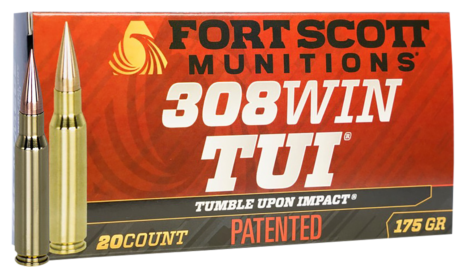 Fort Scott Munitions Tumble Upon Impact (tui), Fsm 308-175-scv2     308win 175gr Tui        20/10