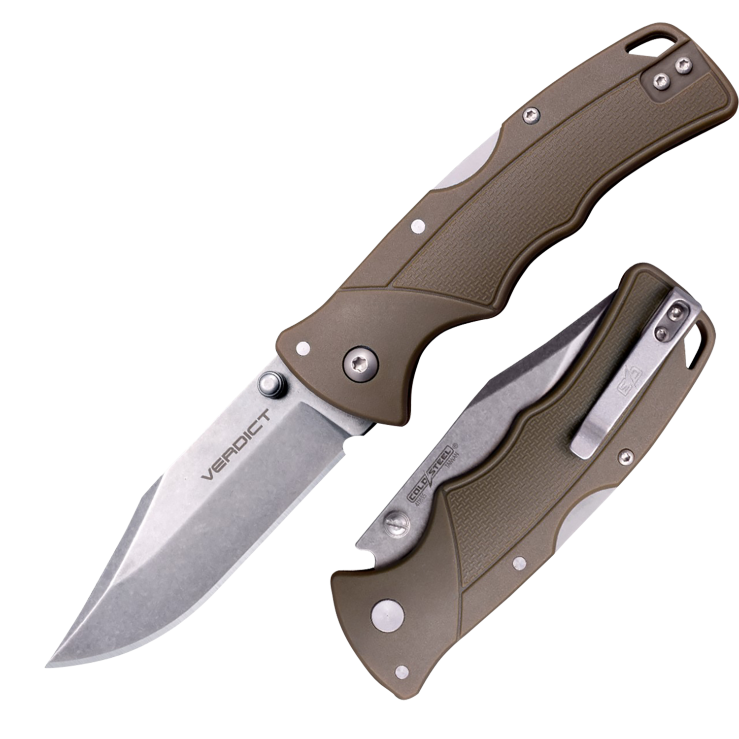 Cold Steel Verdict, Cold Cs-fl-c3cpssfdez Verdict Clip  3" Gfn Bl  Fde