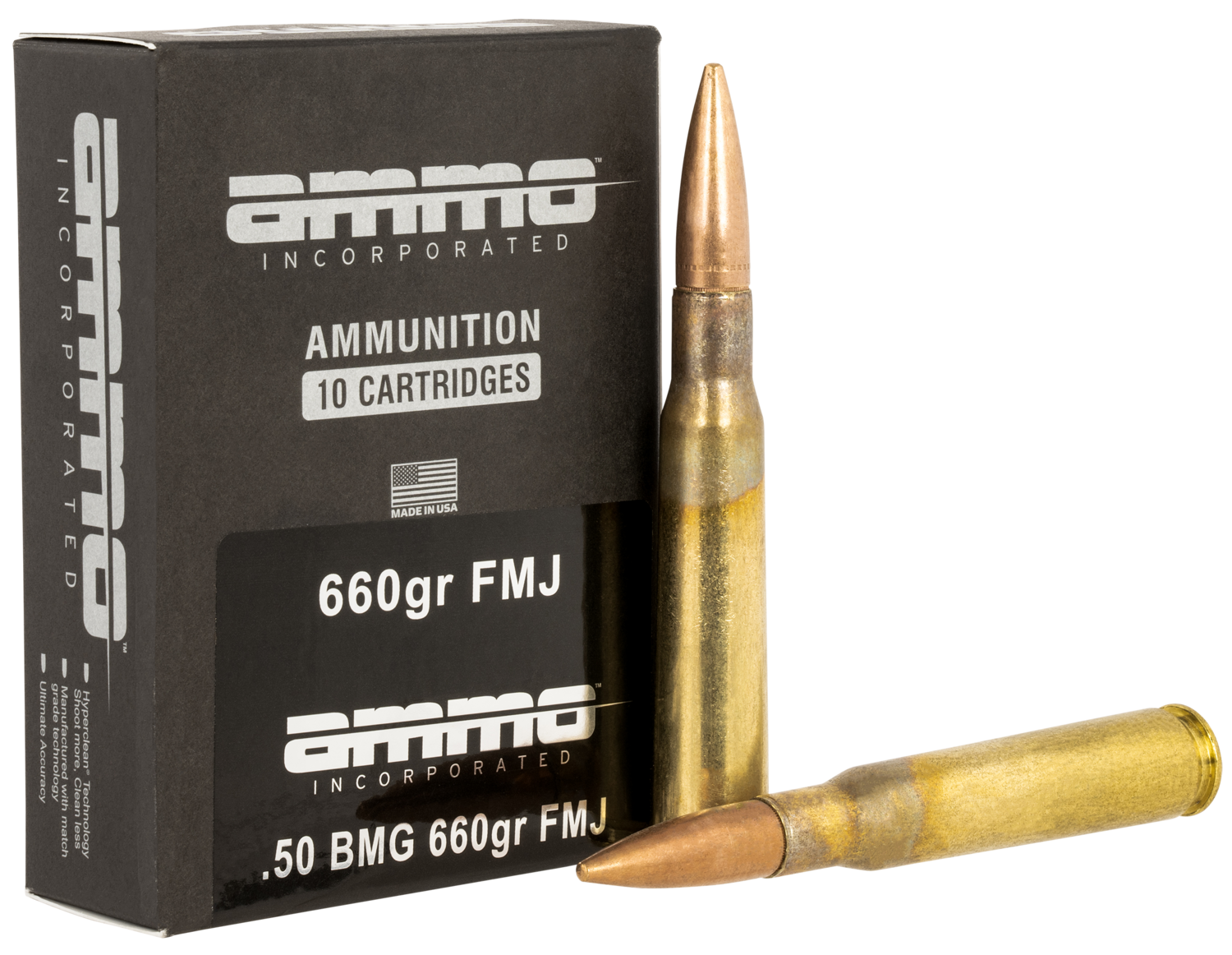 Ammo Incorporated Incorporated, Ammoinc 50bmg660fmja10    50bmg  660 Fmj     10/5