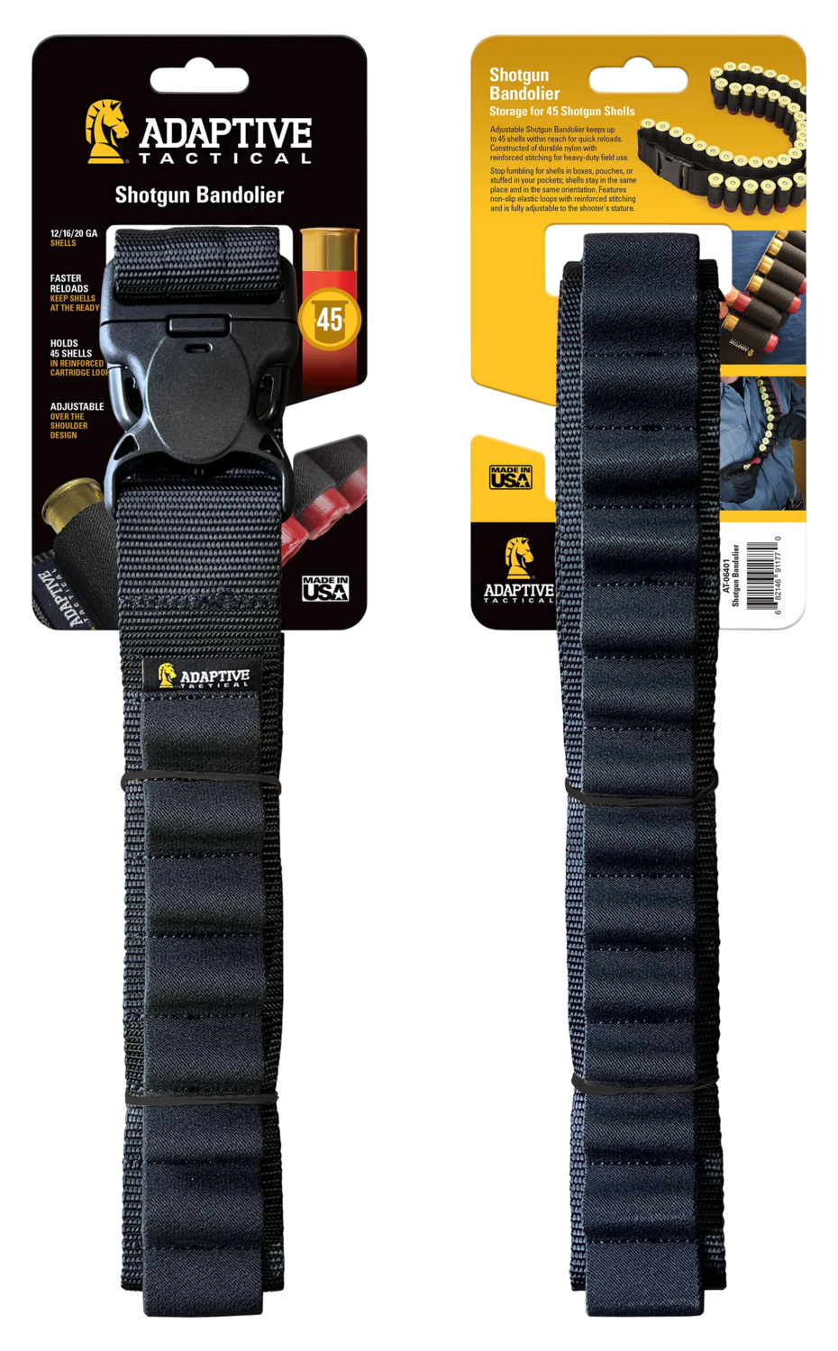 Adaptive Tactical Shotgun Bandolier, Adapt At06401  Shotgun Bandolier 45rds