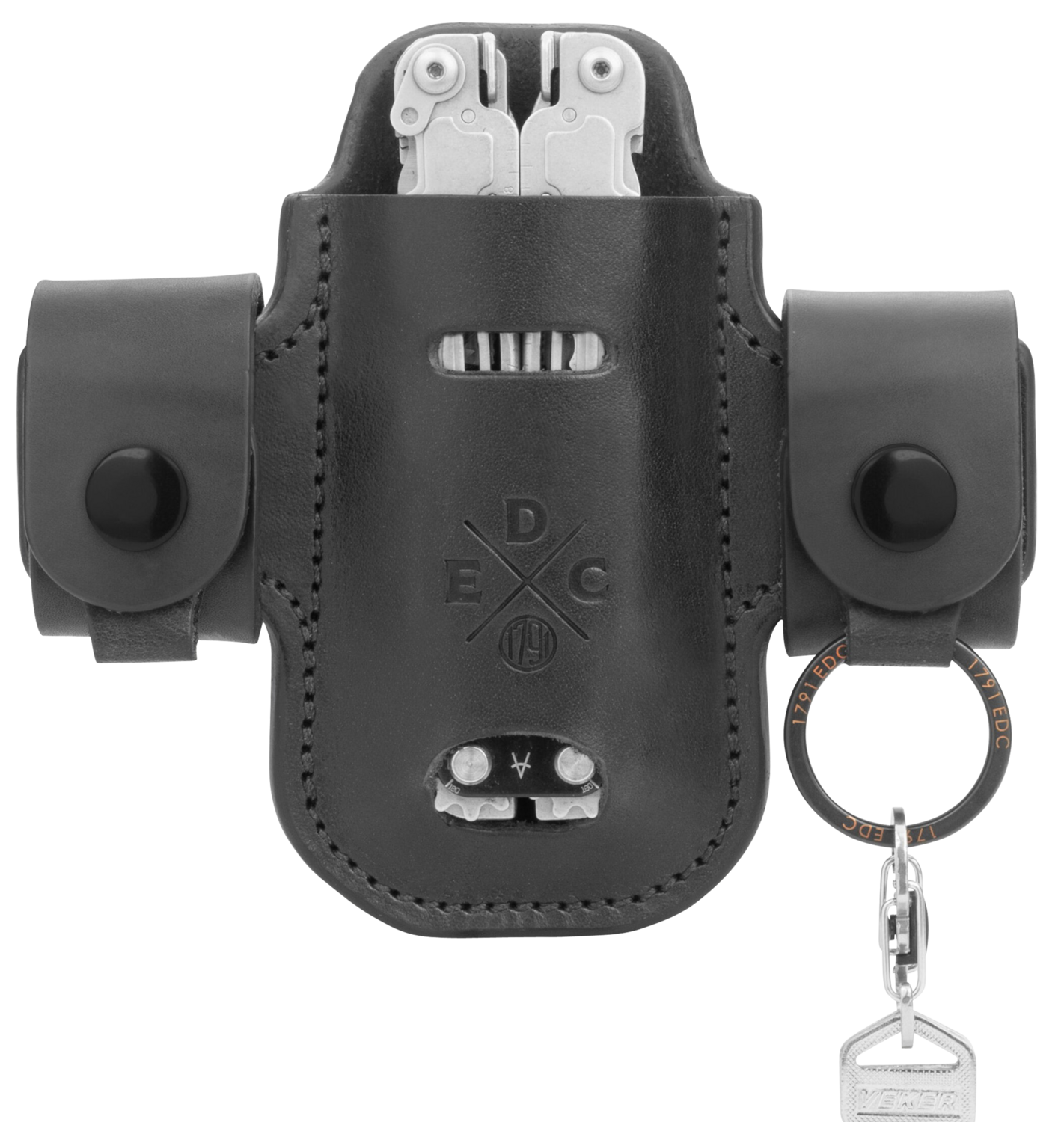 1791 Gunleather Edc, 1791 Hd-as-sl-blk-a  Edc Hvy Duty Actn Snap Solo
