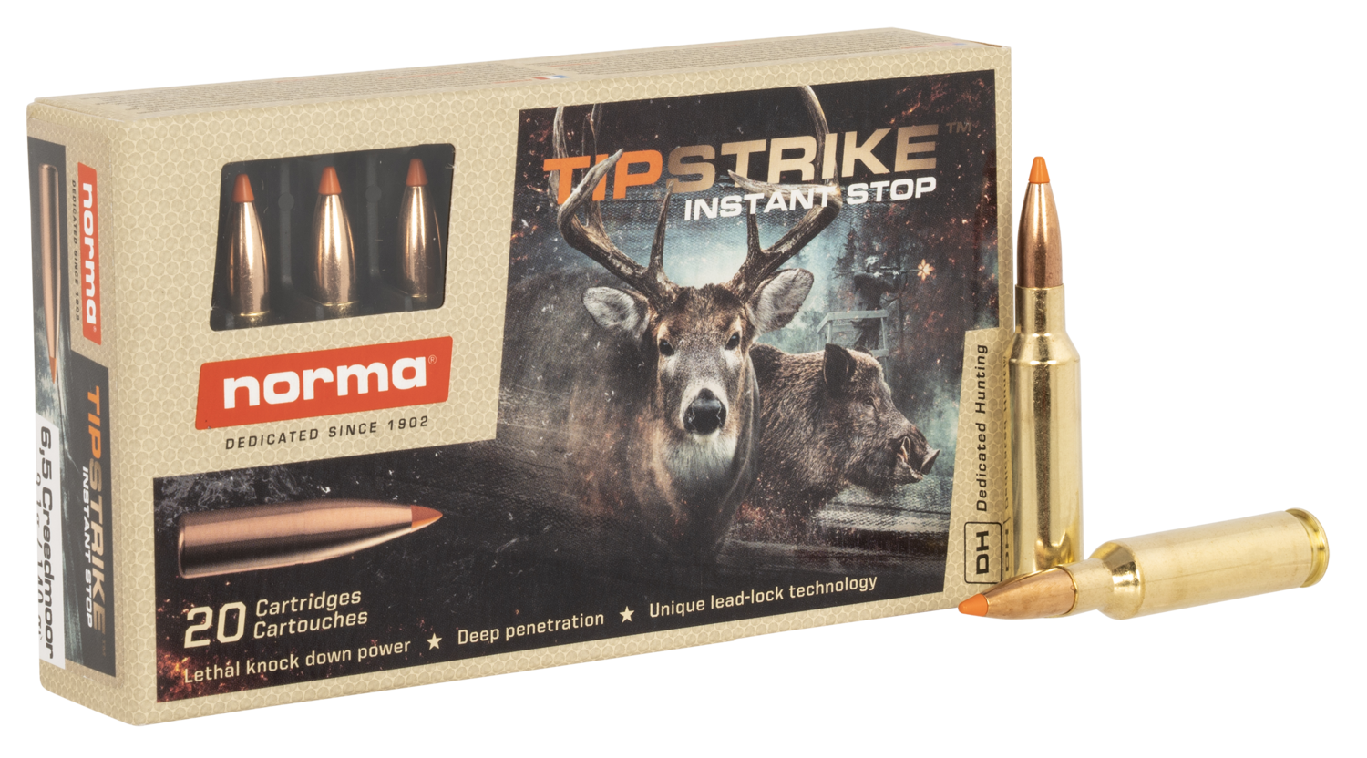 Norma Ammunition (ruag) Dedicated Hunting, Norma 20166512 6.5crd   140   Tipstrike      20/10