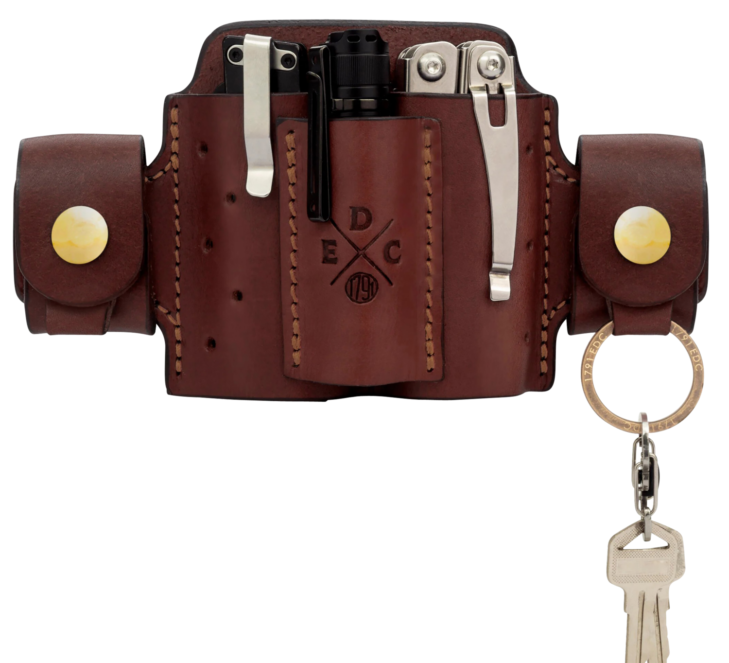 1791 Gunleather Edc, 1791 Mn-as-mf-chn-a  Edc Mini Actn Snap  Med Tan