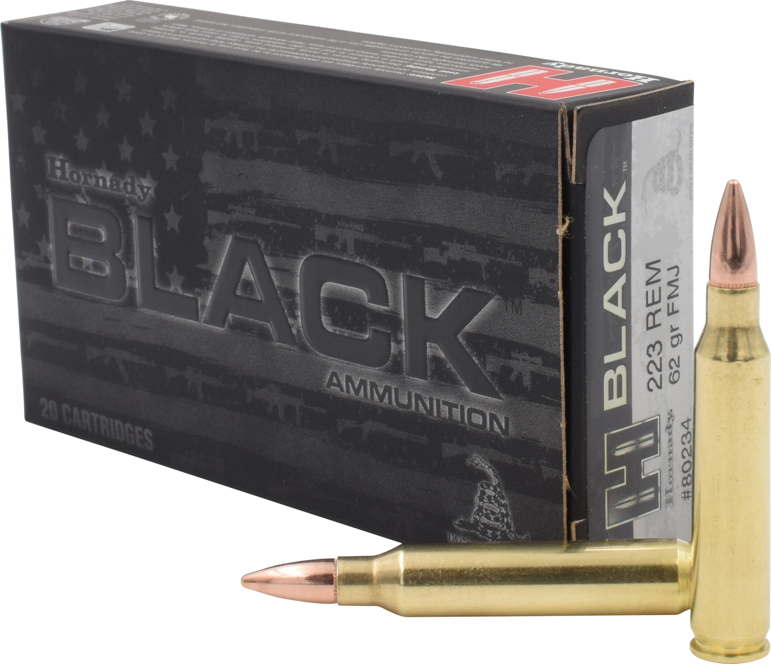 Hornady Black, Horn 80234  Black     223      62 Fmj        20/10