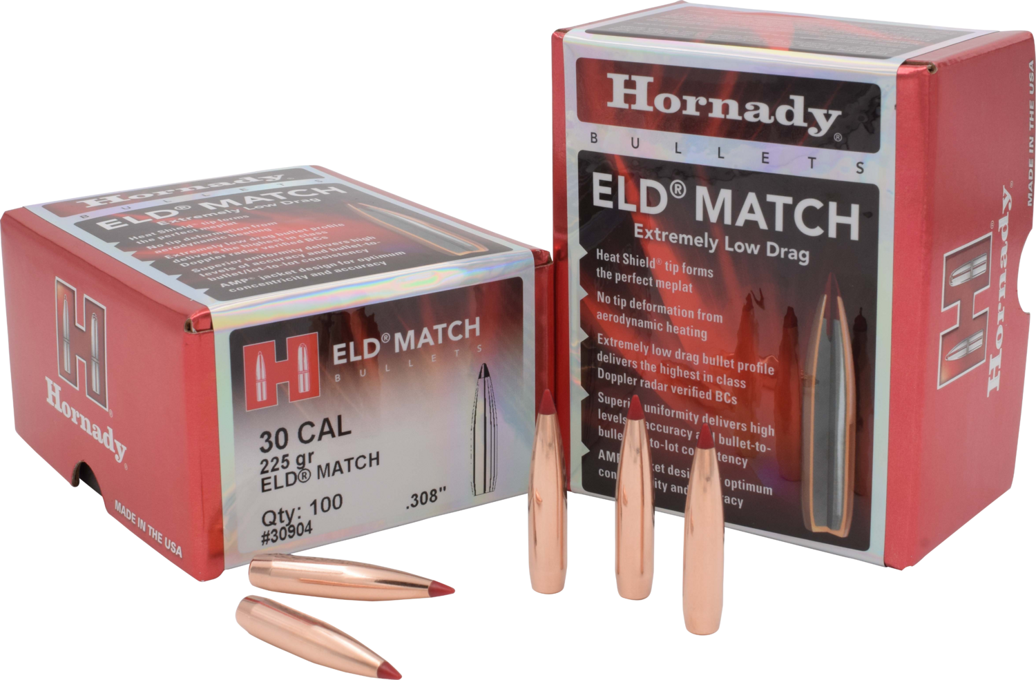 Hornady Eld Match, Horn 30904  Bull .308 225 Eld-m             100/15