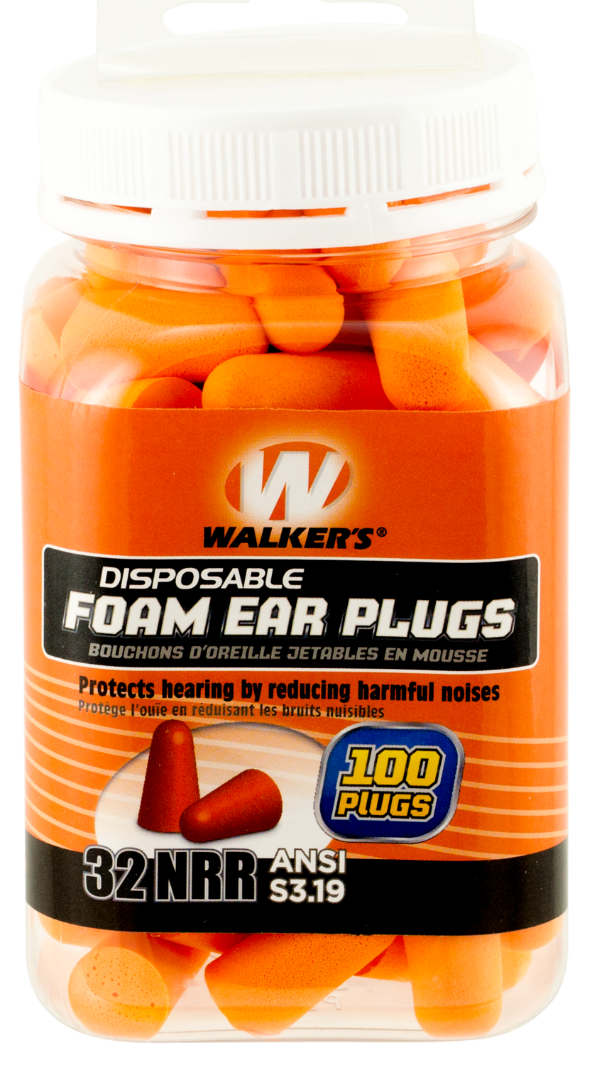 Walkers Game Ear Foam Ear Plugs, Wlkr Gwp-fp50pk        Foam Ear Plug 100cnt