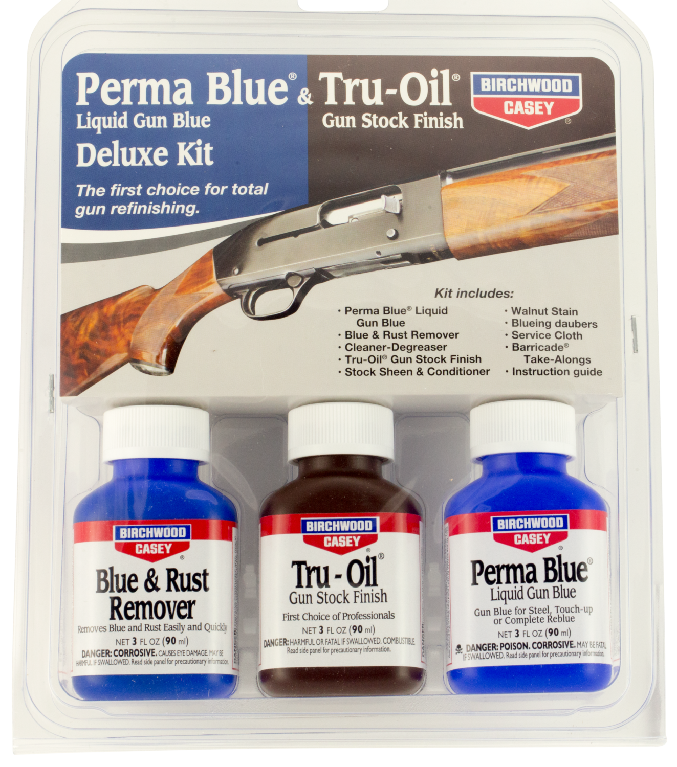 Birchwood Casey Deluxe Perma Blue & Tru-oil, Bir 20001          Dlx Blueing & Stock Fin  Kit