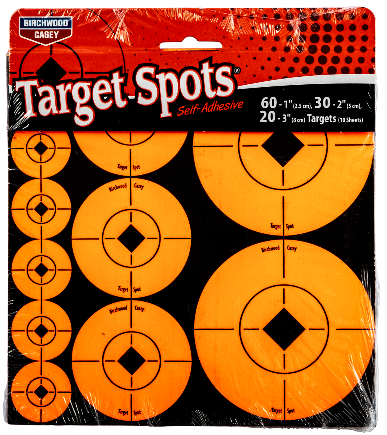 Birchwood Casey Target Spots, Bir 33928          Targetspots 60-1"/30-2"/20-3"gr