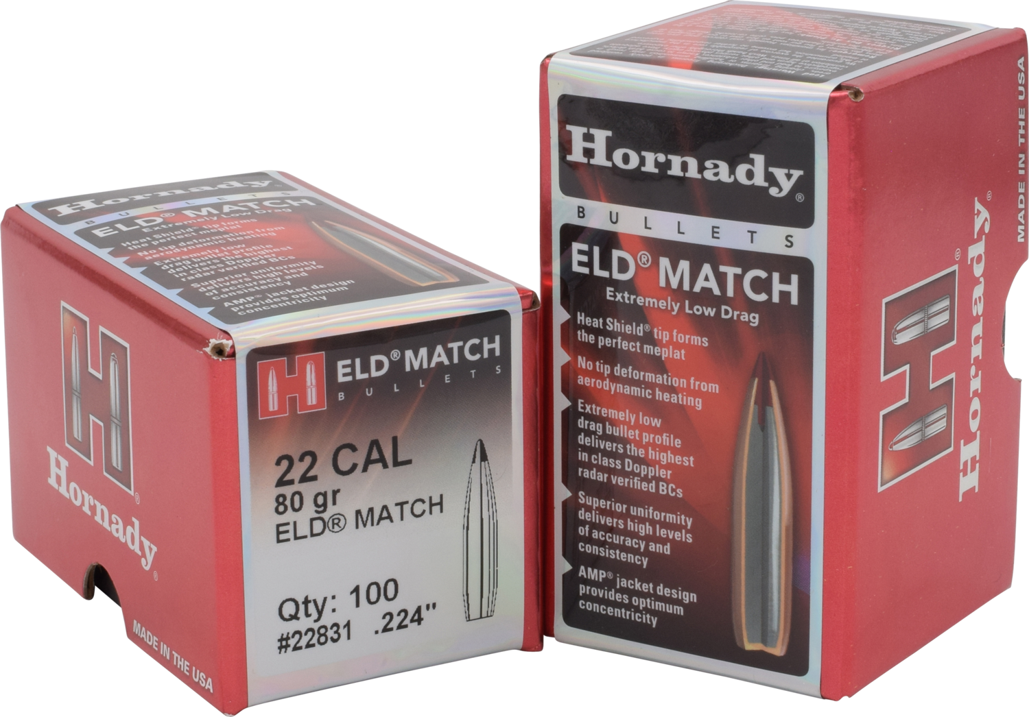 Hornady Eld Match, Horn 22831  Bull .224  80 Eld-m             100/25