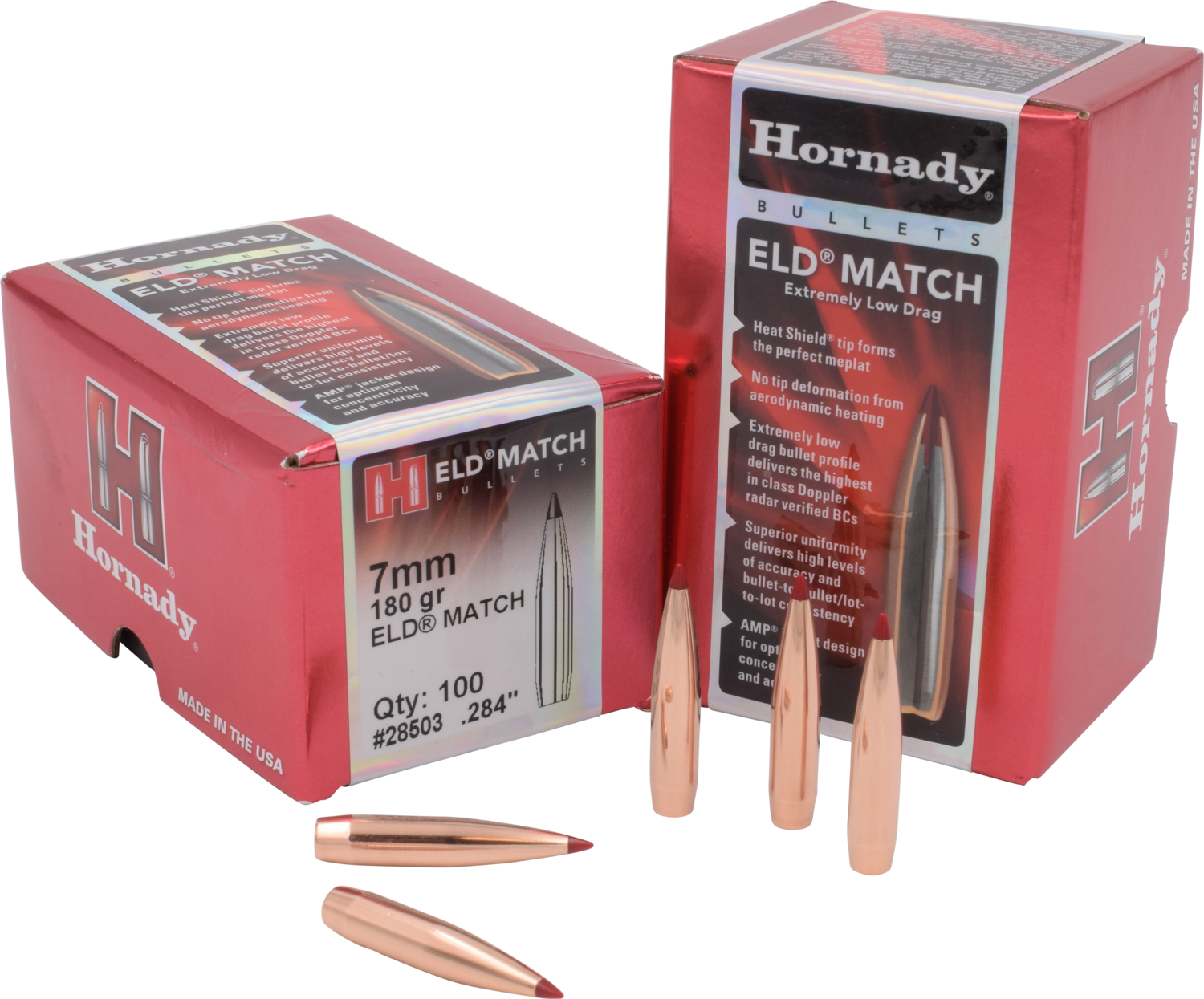 Hornady Eld Match, Horn 28503  Bull .284 180 Eld-m             100/15