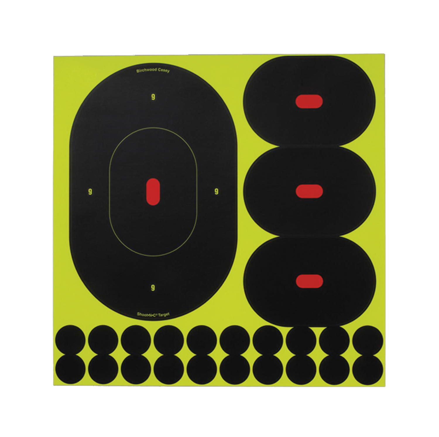 Birchwood Casey Shoot-n-c, Bir 34905          Shoot-n-c 9"oval Silhtte 5pk