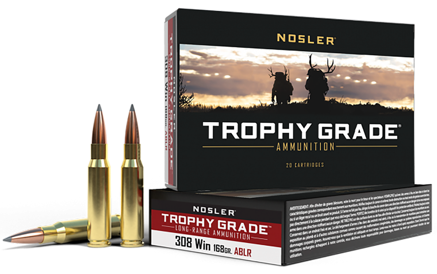 Nosler Trophy Grade Long-range, Nos 60101 Trophy 308      168 Ablr           20/10