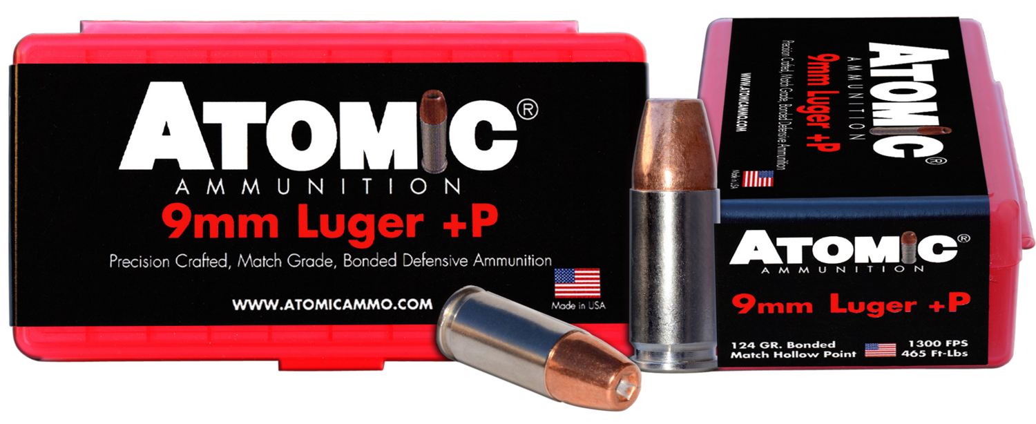 Atomic Pistol, Atomic 00454 9mm         124 Match Hp        20/10