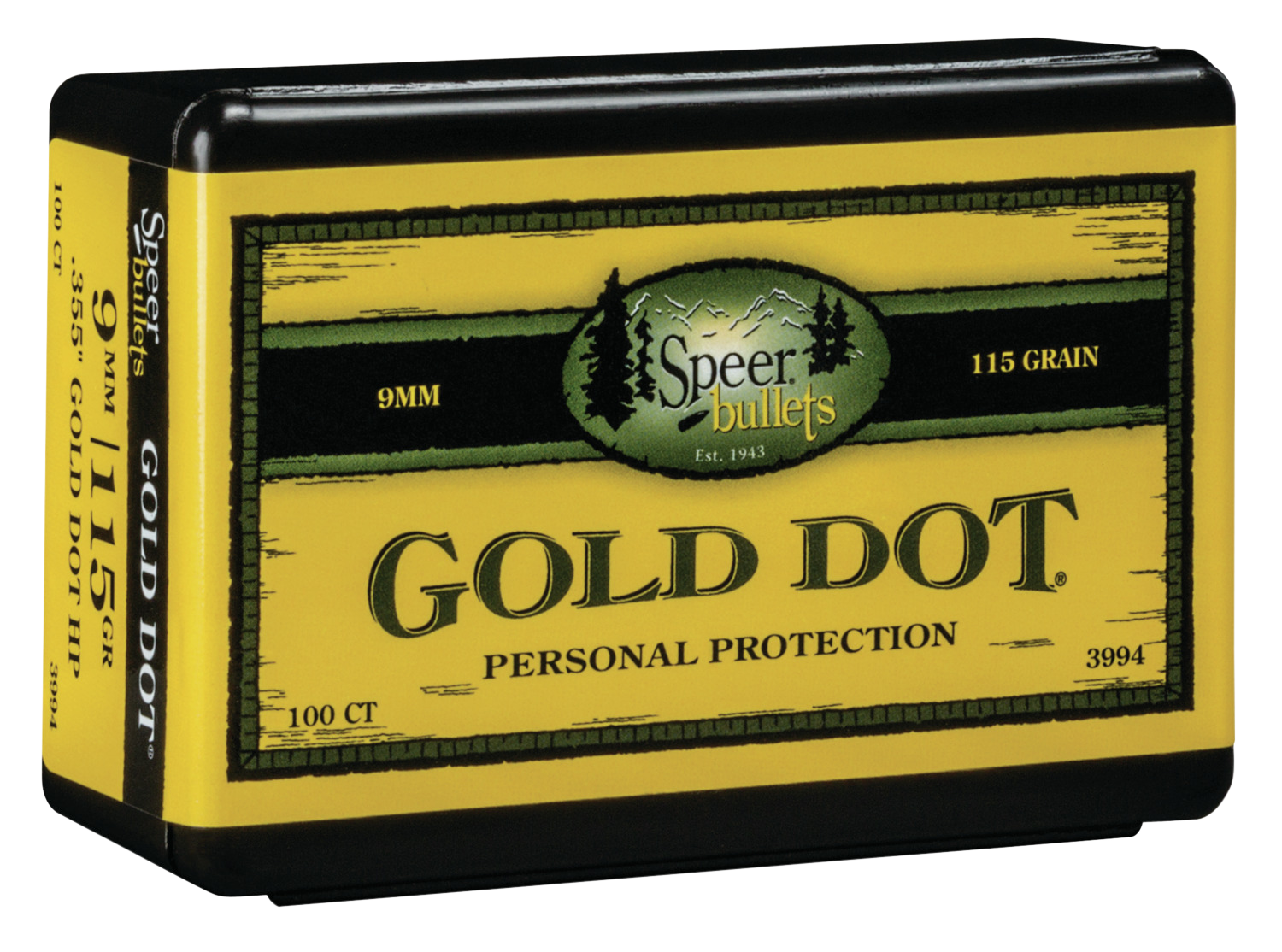 Speer Ammo Gold Dot, Speer 3994      Bull .355 115 Gdhp           100/5