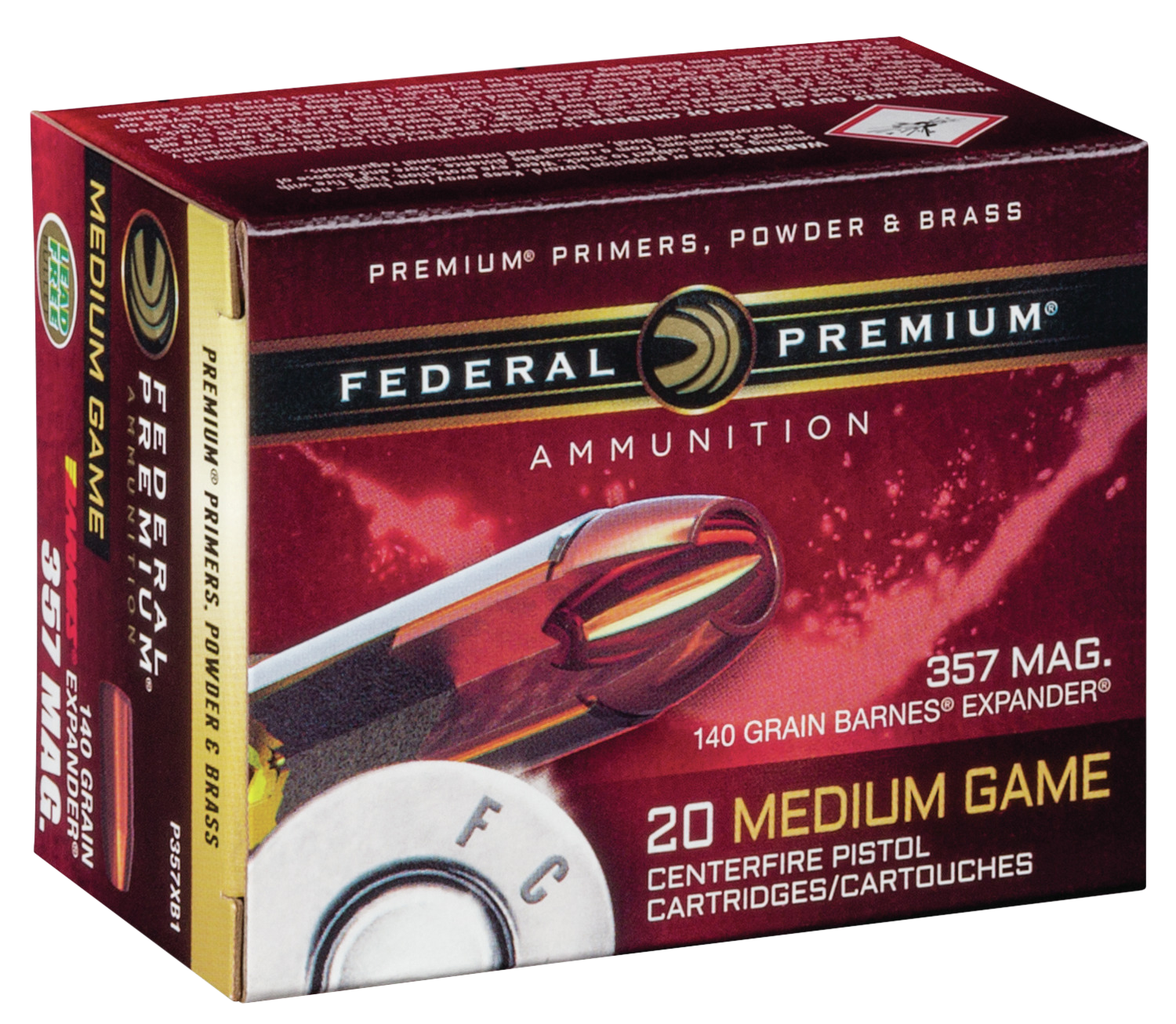 Federal Premium, Fed P357xb1      357       140 Brx           20/10