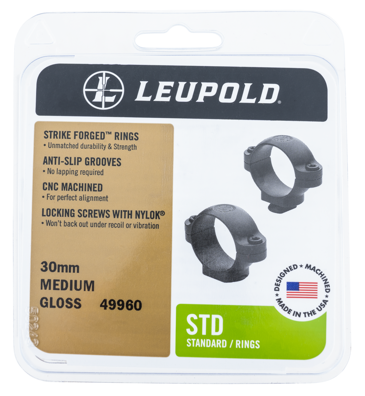 Leupold Standard, Leu 49959  30mm Rings High          Mt