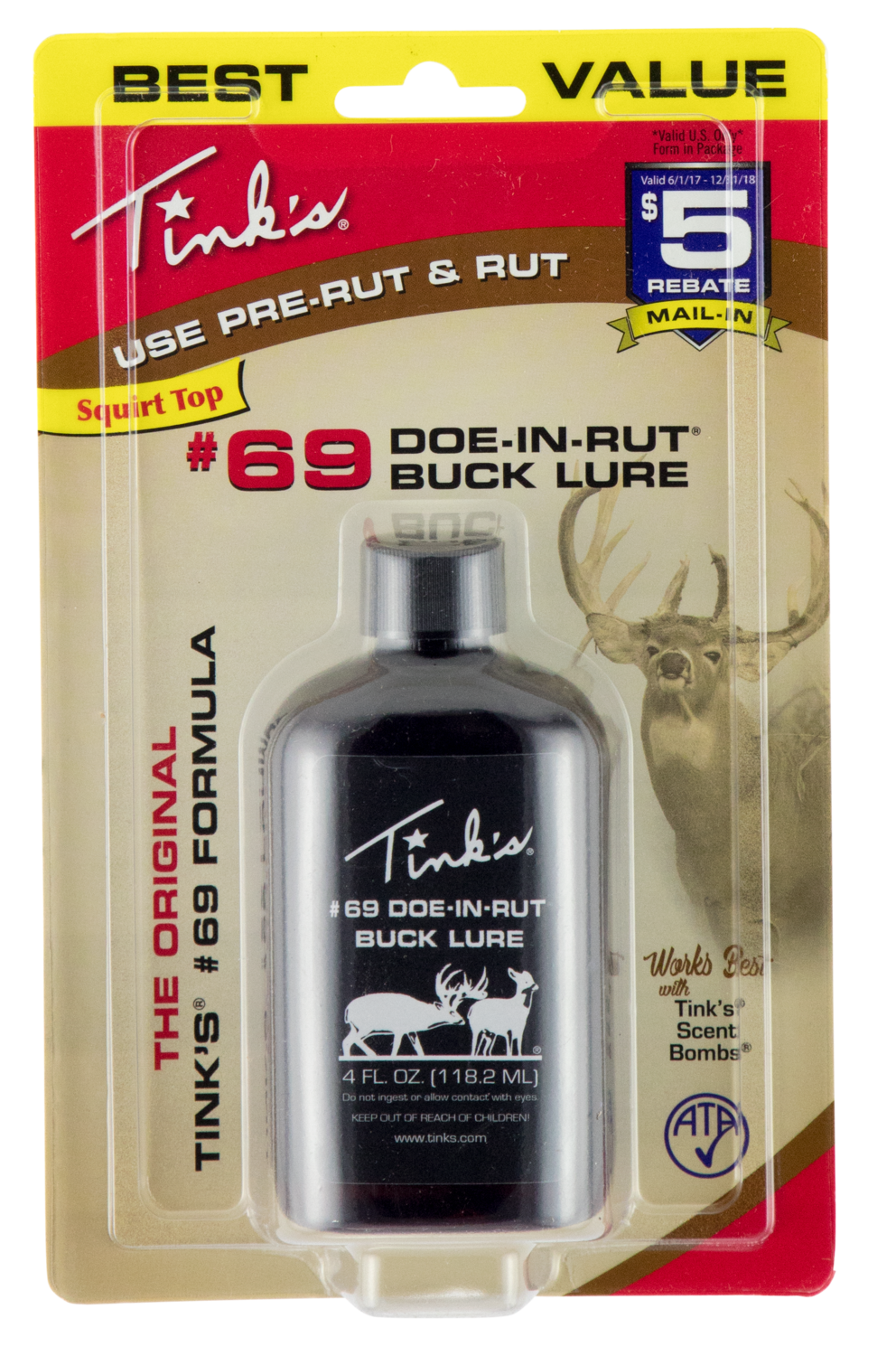 Tinks #69, Tinks W6202    #69 Doe-in-rut Lure 4oz