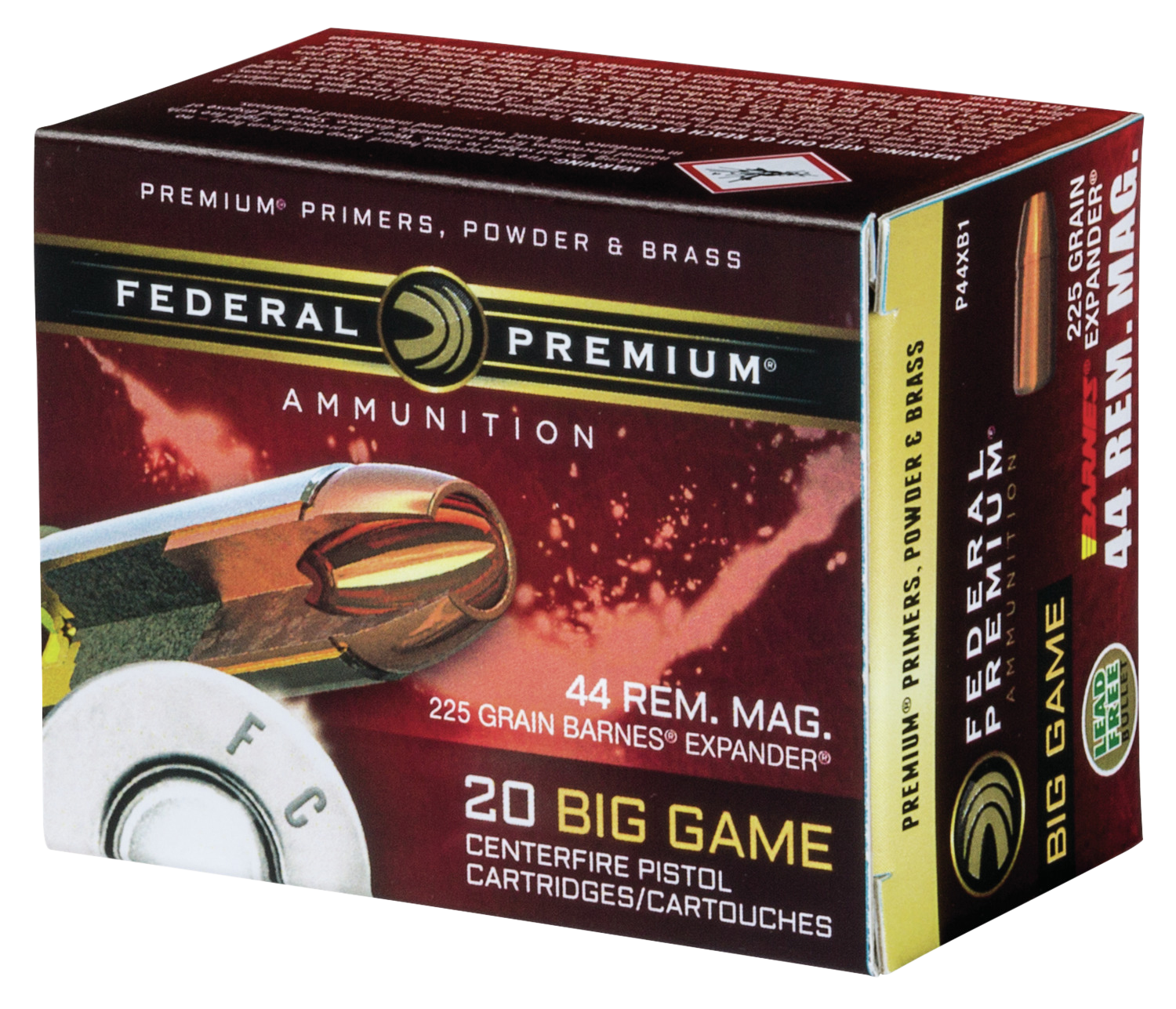 Federal Premium, Fed P44xb1       44mg      225 Brxvt         20/10