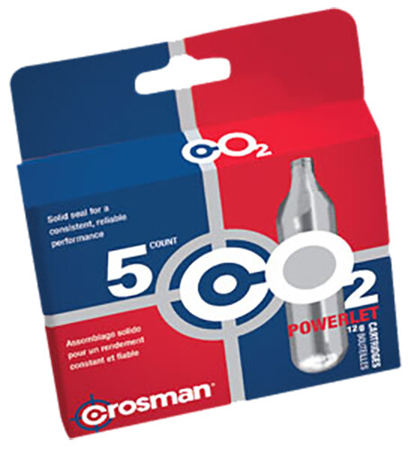 Crosman Powerlet, Cros 231b       Powerlet 12g Co2 Cylinders     5pk