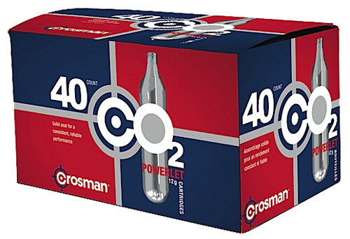 Crosman Powerlet, Cros 23140      Powerlet 12g Co2 Cylinders    40pk