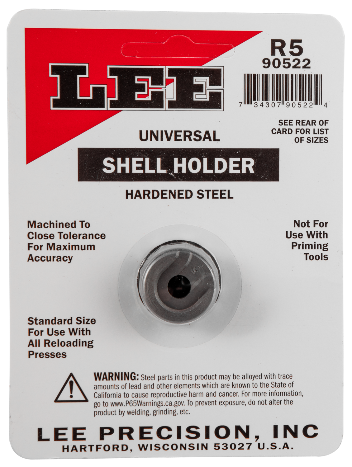 Lee Shell Holder, Lee 90522 R5 Shell Holder
