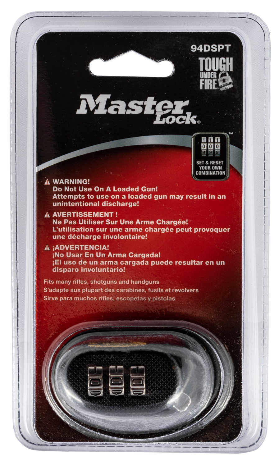 Master Lock Trigger Lock, Master 94dspt      Resettable Combination Lock