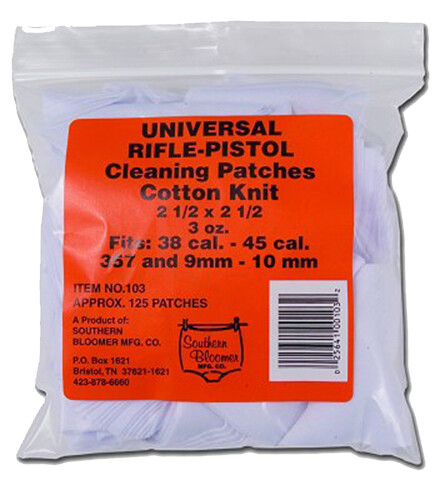 Southern Bloomer Cleaning Patches, Sbc 103  Univ Rifle/hg Patches   130 Ct