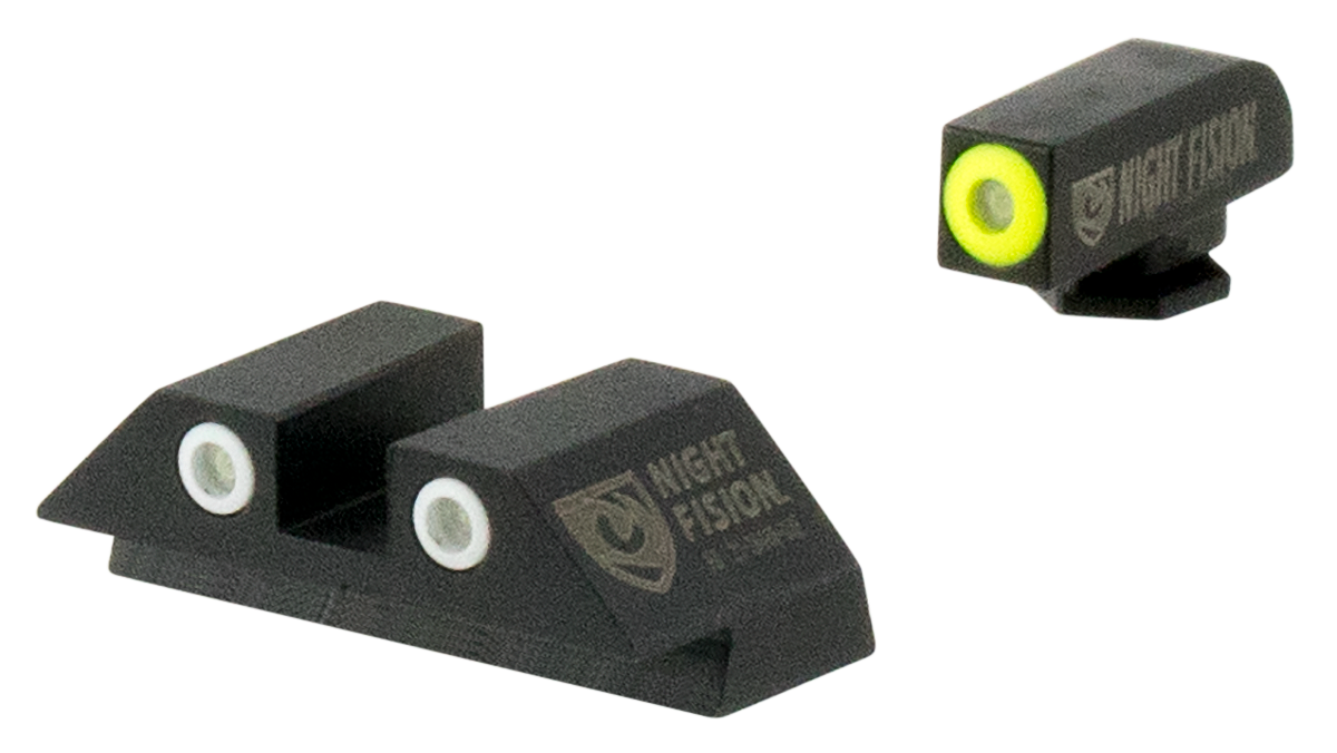 Night Fision Night Fision Tritium Night Sights For Glock, Nf Glk-001-003-ygwg     Ns Glk 17/19 Square