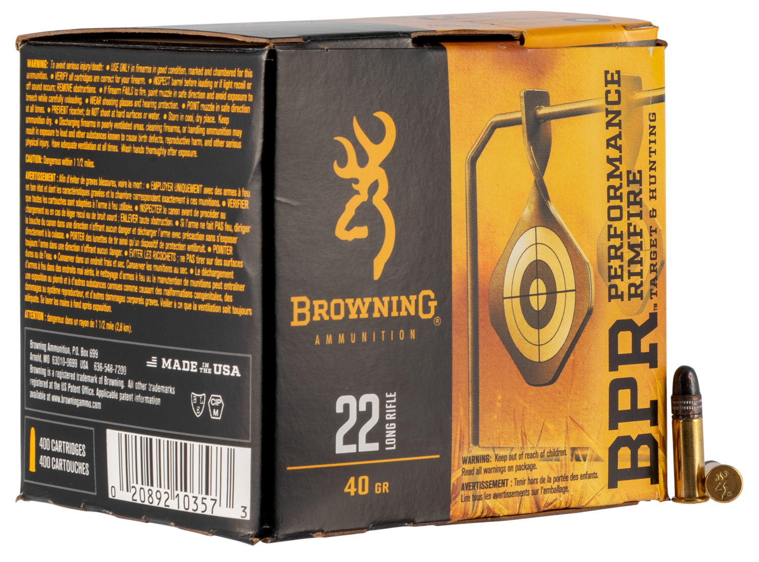 Browning Ammo Bpr, Brna B194122400    22lrn   40 Bpr           400/04