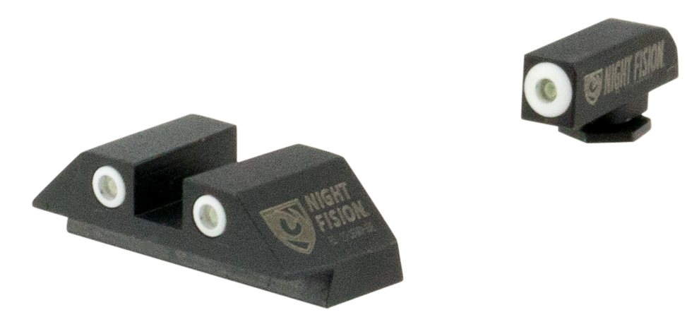Night Fision Night Fision Tritium Night Sights For Glock, Nf Glk-001-003-wgzg     Ns Glk 17/19 Square