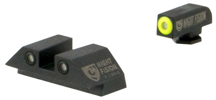 Night Fision Night Fision Tritium Night Sights For Glock, Nf Glk-001-003-ygzg     Ns Glk 17/19 Square