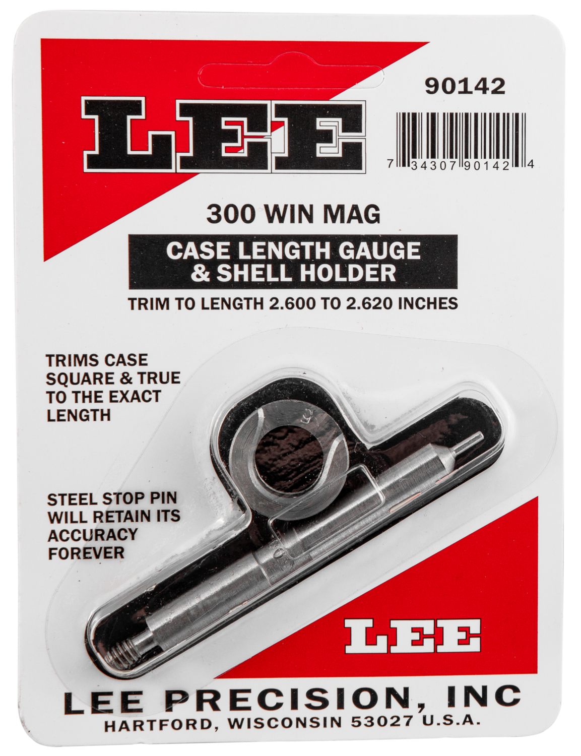 Lee Case Length Gauge, Lee 90142 Gauge/holder 300 Win Mag
