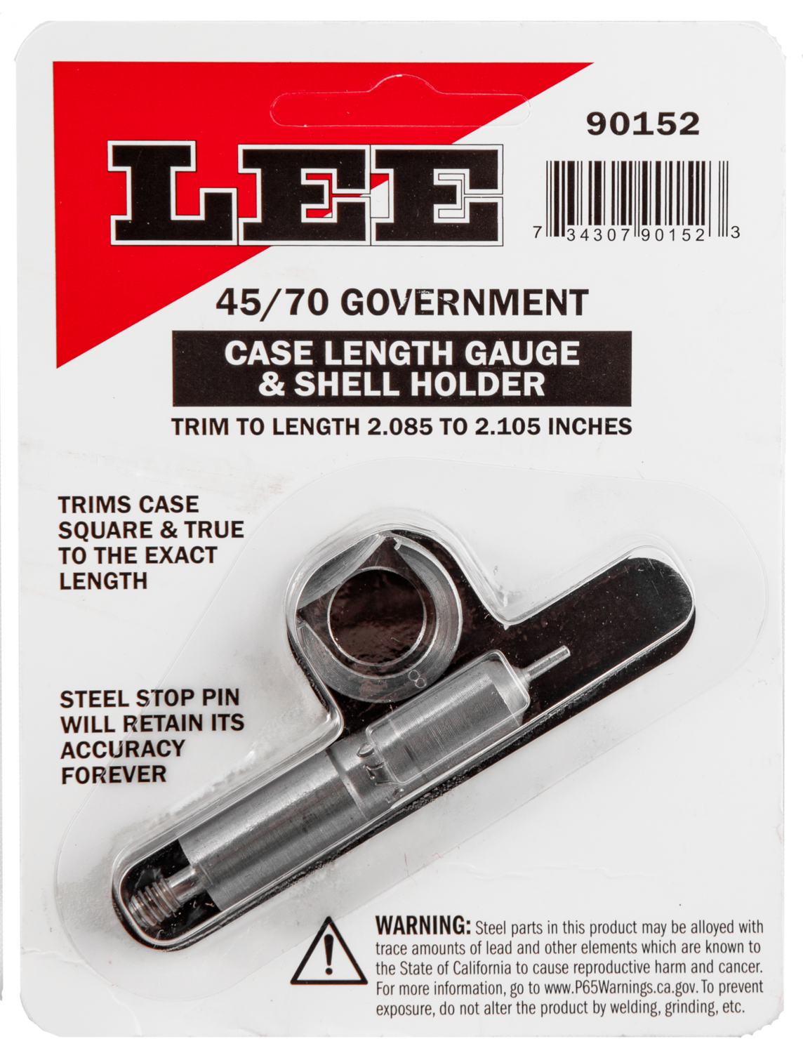 Lee Case Length Gauge, Lee 90152 Gauge/holder 45/70 Govrnmnt