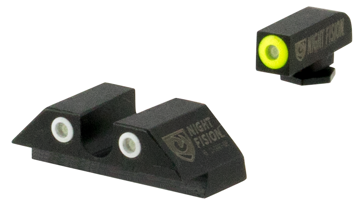Night Fision Night Fision Tritium Night Sights For Glock, Nf Glk-001-007-ygwg     Ns Glk 17/19 U-rear