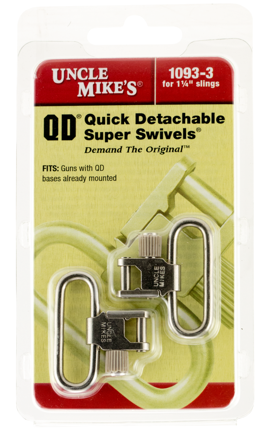 Uncle Mikes Super Swivel, Unc 1093-3 Sling Swivels Qd Ss  Bl Nkl