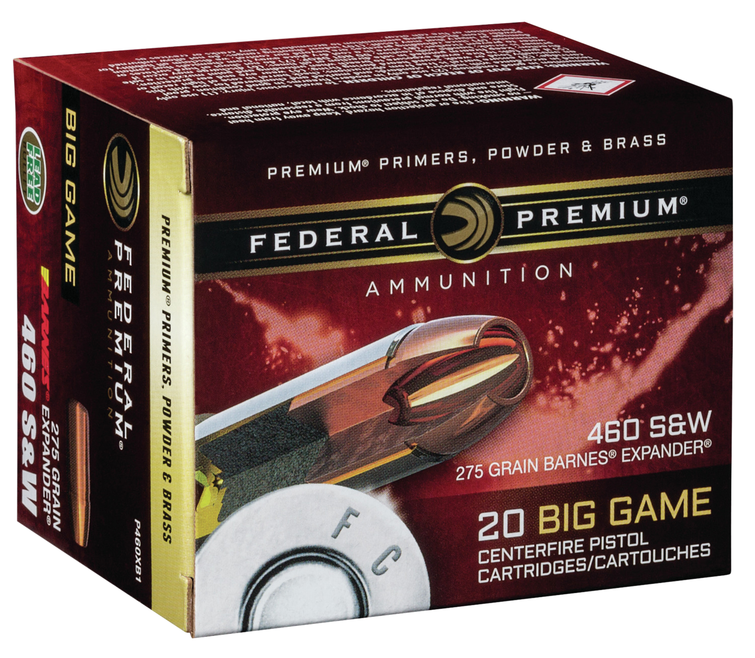Federal Premium, Fed P460xb1      460sw     275 Brx           20/10